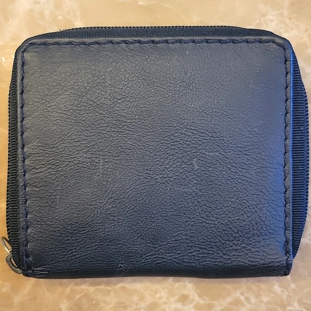 100% Black Leather Card Holder/Billfold